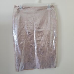 White House Black Market Metallic Pencil Skirt size 0